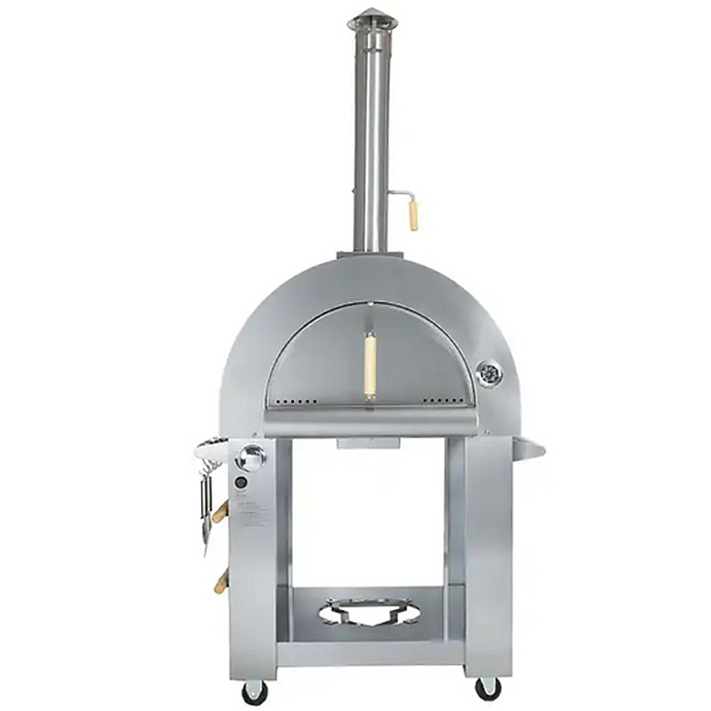 Kokomo 32" Dual Fuel Gas or Wood Fired Stainless Steel Pizza Oven