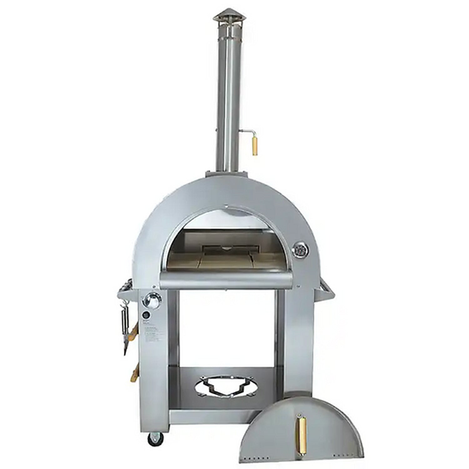 Kokomo 32" Dual Fuel Gas or Wood Fired Stainless Steel Pizza Oven